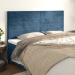 vidaXL Tăblii de pat, 4 buc, albastru închis, 80x5x78/88 cm, catifea vidaXL Tăblii de pat, 4 buc, albastru închis, 80x5x78/88 cm, catifea