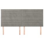 vidaXL Tăblii de pat, 4 buc, gri deschis, 90x5x78/88 cm, catifea vidaXL Tăblii de pat, 4 buc, gri deschis, 90x5x78/88 cm, catifea