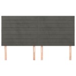 vidaXL Tăblii de pat, 4 buc, gri închis, 90x5x78/88 cm, catifea vidaXL Tăblii de pat, 4 buc, gri închis, 90x5x78/88 cm, catifea