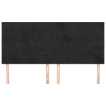 vidaXL Tăblii de pat, 4 buc, negru, 90x5x78/88 cm, catifea vidaXL Tăblii de pat, 4 buc, negru, 90x5x78/88 cm, catifea