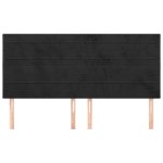 vidaXL Tăblii de pat, 4 buc, negru, 100x5x78/88 cm, catifea vidaXL Tăblii de pat, 4 buc, negru, 100x5x78/88 cm, catifea