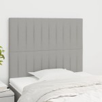 vidaXL Tăblii de pat, 2 buc, gri deschis, 80x5x78/88 cm, textil