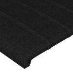 vidaXL Tăblie de pat neagră 80x5x118/128 cm, material textil