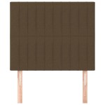 vidaXL Tăblii de pat, 2 buc, maro închis, 80x5x78/88 cm, textil
