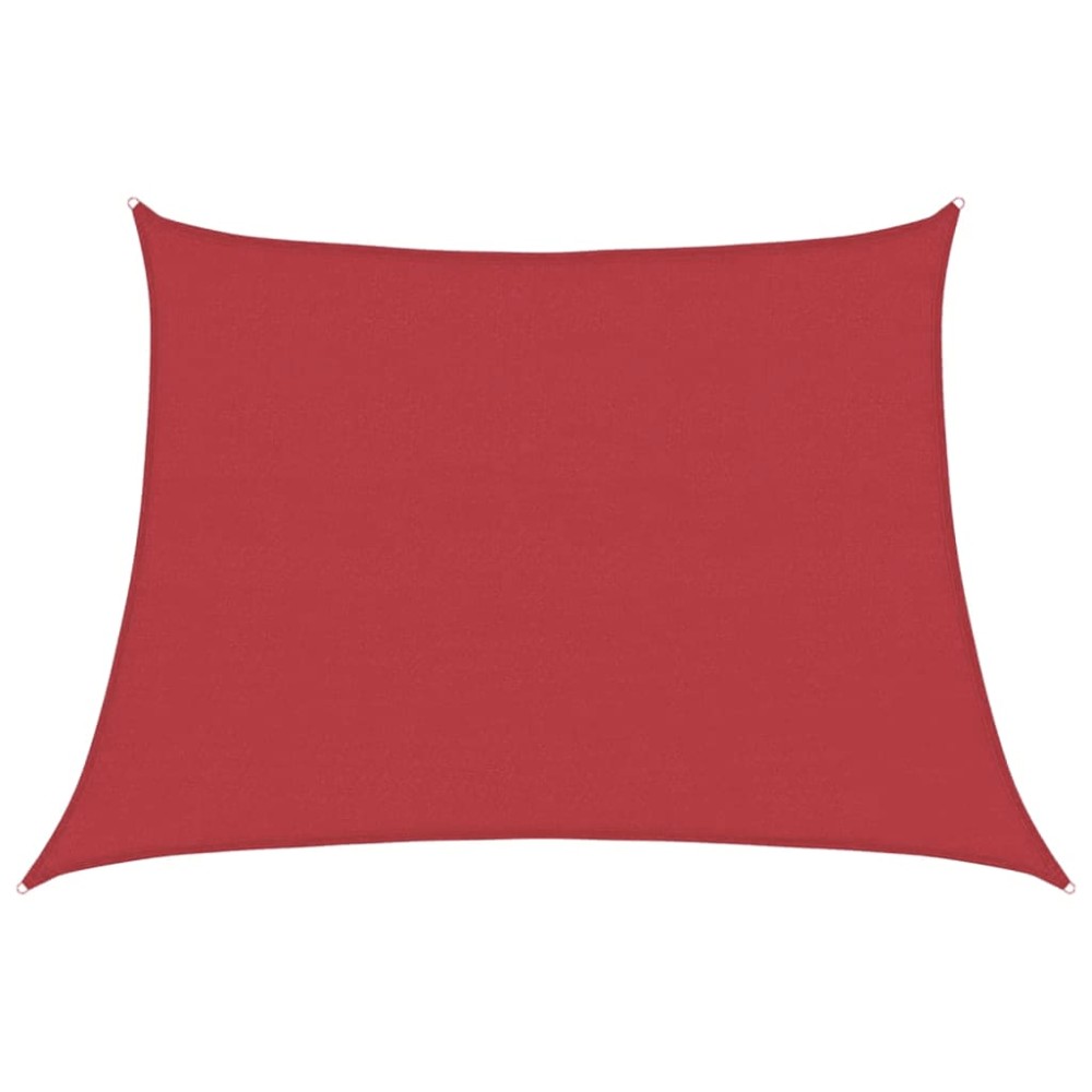 vidaXL Pânză parasolar, roșu, 4/5x3 m, HDPE, 160 g/m²