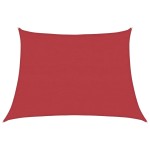 vidaXL Pânză parasolar, roșu, 4/5x3 m, HDPE, 160 g/m²