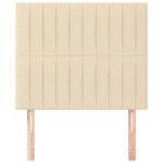 vidaXL Tăblii de pat, 2 buc, crem, 90x5x78/88 cm, textil