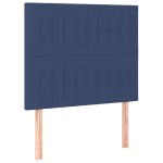 vidaXL Tăblii de pat, 2 buc, albastru, 90x5x78/88 cm, textil