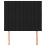 vidaXL Tăblii de pat, 2 buc, negru, 100x5x78/88 cm, textil vidaXL Tăblii de pat, 2 buc, negru, 100x5x78/88 cm, textil