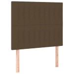 vidaXL Tăblii de pat, 2 buc, maro închis, 100x5x78/88 cm, textil