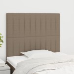 vidaXL Tăblii de pat, 2 buc, gri taupe, 100x5x78/88 cm, textil vidaXL Tăblii de pat, 2 buc, gri taupe, 100x5x78/88 cm, textil