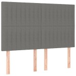 vidaXL Tăblii de pat, 4 buc, gri închis, 72x5x78/88 cm, textil vidaXL Tăblii de pat, 4 buc, gri închis, 72x5x78/88 cm, textil