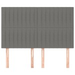vidaXL Tăblii de pat, 4 buc, gri închis, 72x5x78/88 cm, textil vidaXL Tăblii de pat, 4 buc, gri închis, 72x5x78/88 cm, textil