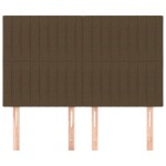 vidaXL Tăblii de pat, 4 buc, maro închis, 72x5x78/88 cm, textil