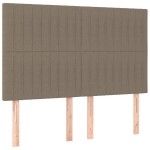 vidaXL Tăblii de pat, 4 buc, gri taupe, 72x5x78/88 cm, textil vidaXL Tăblii de pat, 4 buc, gri taupe, 72x5x78/88 cm, textil
