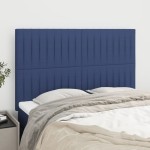 vidaXL Tăblii de pat, 4 buc, albastru, 72x5x78/88 cm, textil vidaXL Tăblii de pat, 4 buc, albastru, 72x5x78/88 cm, textil