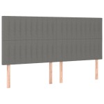 vidaXL Tăblii de pat, 4 buc, gri închis, 80x5x78/88 cm, textil vidaXL Tăblii de pat, 4 buc, gri închis, 80x5x78/88 cm, textil