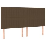 vidaXL Tăblii de pat, 4 buc, maro închis, 80x5x78/88 cm, textil vidaXL Tăblii de pat, 4 buc, maro închis, 80x5x78/88 cm, textil