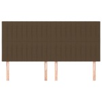vidaXL Tăblii de pat, 4 buc, maro închis, 80x5x78/88 cm, textil vidaXL Tăblii de pat, 4 buc, maro închis, 80x5x78/88 cm, textil