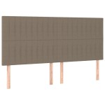 vidaXL Tăblii de pat, 4 buc, gri taupe, 80x5x78/88 cm, textil