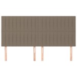 vidaXL Tăblii de pat, 4 buc, gri taupe, 90x5x78/88 cm, textil vidaXL Tăblii de pat, 4 buc, gri taupe, 90x5x78/88 cm, textil