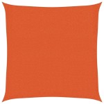 vidaXL Pânză parasolar, portocaliu, 3x3 m, HDPE, 160 g/m²