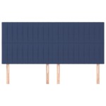 vidaXL Tăblii de pat, 4 buc, albastru, 90x5x78/88 cm, textil vidaXL Tăblii de pat, 4 buc, albastru, 90x5x78/88 cm, textil