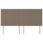 vidaXL Tăblii de pat, 4 buc, gri taupe, 100x5x78/88 cm, textil vidaXL Tăblii de pat, 4 buc, gri taupe, 100x5x78/88 cm, textil