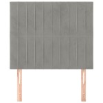 vidaXL Tăblii de pat, 2 buc, gri deschis, 80x5x78/88 cm, catifea vidaXL Tăblii de pat, 2 buc, gri deschis, 80x5x78/88 cm, catifea