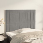 vidaXL Tăblii de pat, 2 buc, gri deschis, 90x5x78/88 cm, catifea vidaXL Tăblii de pat, 2 buc, gri deschis, 90x5x78/88 cm, catifea