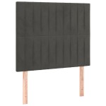 vidaXL Tăblii de pat, 2 buc, gri închis, 90x5x78/88 cm, catifea vidaXL Tăblii de pat, 2 buc, gri închis, 90x5x78/88 cm, catifea