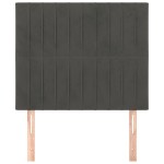 vidaXL Tăblii de pat, 2 buc, gri închis, 90x5x78/88 cm, catifea vidaXL Tăblii de pat, 2 buc, gri închis, 90x5x78/88 cm, catifea