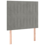 vidaXL Tăblii de pat, 2 buc, gri deschis, 100x5x78/88 cm, catifea vidaXL Tăblii de pat, 2 buc, gri deschis, 100x5x78/88 cm, catifea