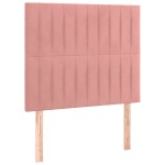 vidaXL Tăblii de pat, 2 buc, roz, 100x5x78/88 cm, catifea vidaXL Tăblii de pat, 2 buc, roz, 100x5x78/88 cm, catifea