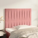 vidaXL Tăblii de pat, 2 buc, roz, 100x5x78/88 cm, catifea vidaXL Tăblii de pat, 2 buc, roz, 100x5x78/88 cm, catifea