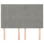 vidaXL Tăblii de pat, 4 buc, gri deschis, 72x5x78/88 cm, catifea vidaXL Tăblii de pat, 4 buc, gri deschis, 72x5x78/88 cm, catifea