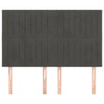 vidaXL Tăblii de pat, 4 buc, gri închis, 72x5x78/88 cm, catifea vidaXL Tăblii de pat, 4 buc, gri închis, 72x5x78/88 cm, catifea