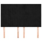 vidaXL Tăblii de pat, 4 buc, negru, 72x5x78/88 cm, catifea vidaXL Tăblii de pat, 4 buc, negru, 72x5x78/88 cm, catifea