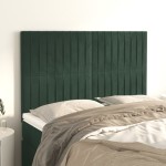 vidaXL Tăblii de pat, 4 buc, verde închis, 72x5x78/88 cm, catifea vidaXL Tăblii de pat, 4 buc, verde închis, 72x5x78/88 cm, catifea