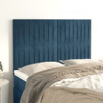 vidaXL Tăblii de pat, 4 buc, albastru închis, 72x5x78/88 cm, catifea vidaXL Tăblii de pat, 4 buc, albastru închis, 72x5x78/88 cm, catifea