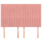 vidaXL Tăblii de pat, 4 buc, roz, 72x5x78/88 cm, catifea vidaXL Tăblii de pat, 4 buc, roz, 72x5x78/88 cm, catifea