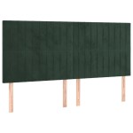 vidaXL Tăblii de pat, 4 buc, verde închis, 80x5x78/88 cm, catifea vidaXL Tăblii de pat, 4 buc, verde închis, 80x5x78/88 cm, catifea