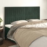 vidaXL Tăblii de pat, 4 buc, verde închis, 80x5x78/88 cm, catifea vidaXL Tăblii de pat, 4 buc, verde închis, 80x5x78/88 cm, catifea