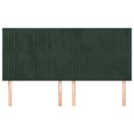vidaXL Tăblii de pat, 4 buc, verde închis, 80x5x78/88 cm, catifea vidaXL Tăblii de pat, 4 buc, verde închis, 80x5x78/88 cm, catifea