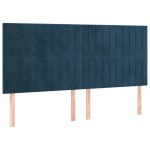 vidaXL Tăblii de pat, 4 buc, albastru închis, 80x5x78/88 cm, catifea vidaXL Tăblii de pat, 4 buc, albastru închis, 80x5x78/88 cm, catifea