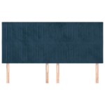 vidaXL Tăblii de pat, 4 buc, albastru închis, 80x5x78/88 cm, catifea vidaXL Tăblii de pat, 4 buc, albastru închis, 80x5x78/88 cm, catifea