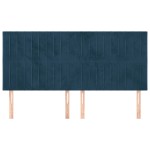 vidaXL Tăblii de pat, 4 buc, albastru închis, 90x5x78/88 cm, catifea vidaXL Tăblii de pat, 4 buc, albastru închis, 90x5x78/88 cm, catifea
