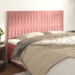 vidaXL Tăblii de pat, 4 buc, roz, 90x5x78/88 cm, catifea vidaXL Tăblii de pat, 4 buc, roz, 90x5x78/88 cm, catifea