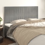 vidaXL Tăblii de pat, 4 buc, gri deschis, 100x5x78/88 cm, catifea vidaXL Tăblii de pat, 4 buc, gri deschis, 100x5x78/88 cm, catifea
