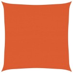 vidaXL Pânză parasolar, portocaliu, pătrat, 6x6 m, HDPE, 160 g/m²